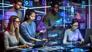 Humans using futuristic data science to complete task